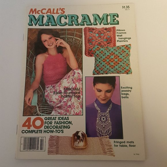 Vintage 1970s McCall's Macrame Vol II Macrame Craft Book Macrame Pattern Book - Picture 2 of 12